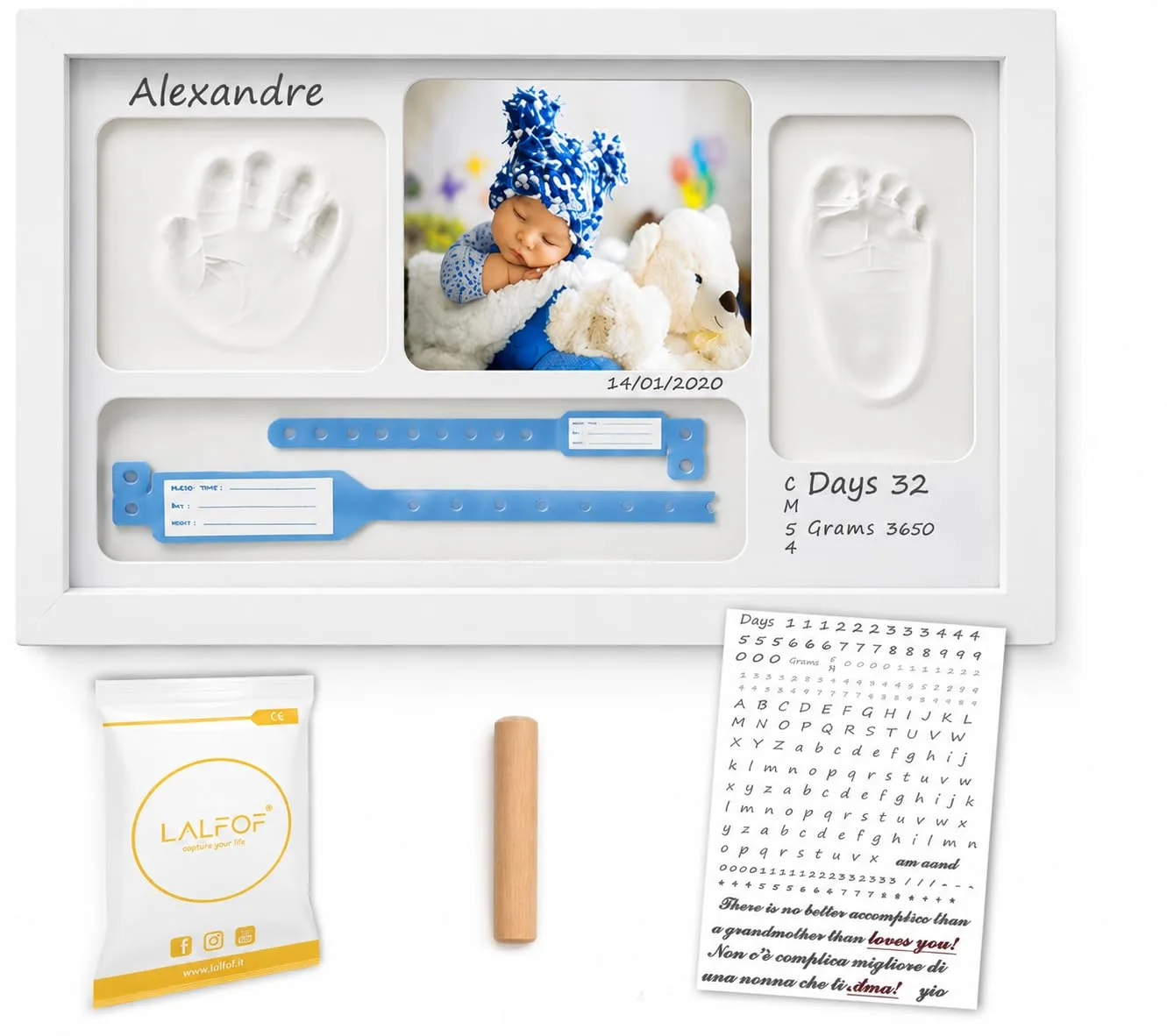 Lalfof Cadre Empreinte Bébé